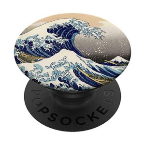 japanese culture japan the great wave off kanagawa popsockets popgrip: swappable grip for phones & tablets