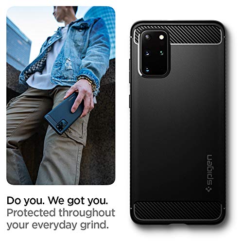 Spigen Rugged Armor Designed for Samsung Galaxy S20 Plus Case (2020) - Matte Black