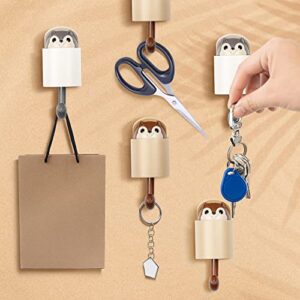 4 Pieces Squirrel Shape Adhesive Hook for Living Room Bedroom ORNOOU Cute Cartoon Creative Home Decoration Wall Hooks