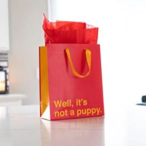 30 Watt Novelty Gift Bags (Pack of 2) | Well, It's Not a Puppy & I Wrapped This Myself | Perfect for Adding Humor to Special Occasions