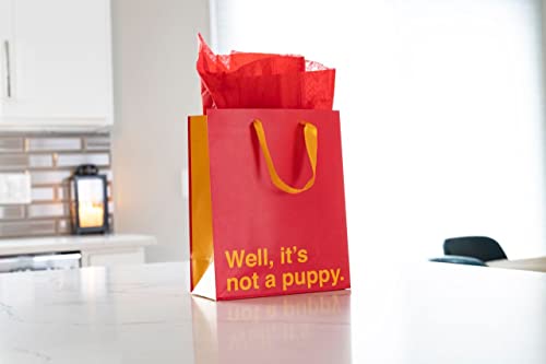 30 Watt Novelty Gift Bags (Pack of 2) | Well, It's Not a Puppy & I Wrapped This Myself | Perfect for Adding Humor to Special Occasions