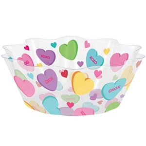 tbp valentine’s day 8” plastic serving bowl