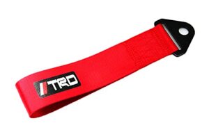 jdm trd red racing drift rally car tow towing strap belt hook universal x1