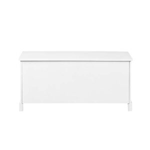 Knocbel Entry Wicker Storage Bench Wood Entryway Hallway Bedroom Bench Cabinet with 3 Drawers and 3 Woven Baskets, Fully Assembled, 19.5" H x 41.9" L x 15.2" W (White)