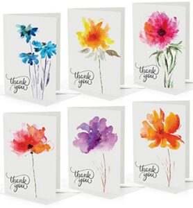 thank you cards with envelopes bulk 100 pack - extra thick cards in beautiful gift box.