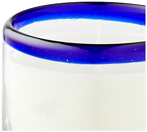 Paddywax Candles La Playa Collection, Naturally Scented Candle, 9 Ounces, Cobalt Rim - Salted Blue Agave