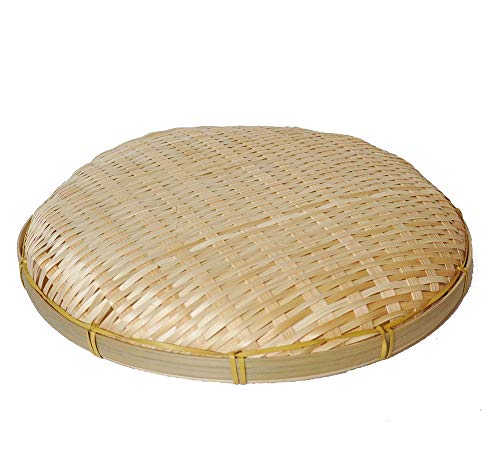 TimesFriend 100% Natural Handmade Woven Bamboo Basket Tray U Shape Holder Bulk Food Flat Shallow Basket Size 5inch 6inch 10inch 15inch Bulk for Customizing (15cm/6")