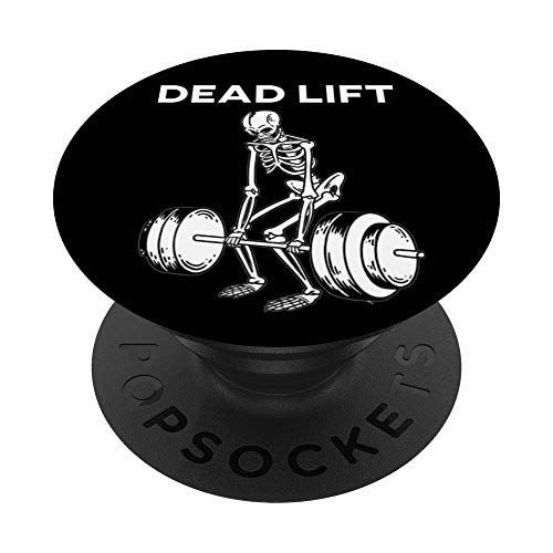 Skeleton Deadlift Powerlifting Weightlifting Gym Gift PopSockets PopGrip: Swappable Grip for Phones & Tablets