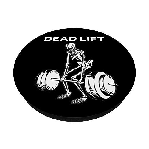 Skeleton Deadlift Powerlifting Weightlifting Gym Gift PopSockets PopGrip: Swappable Grip for Phones & Tablets