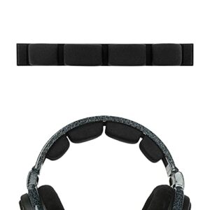 geekria fabric headband pad compatible with sennheiser hd600, hd580, hd650, hd660 s headphone replacement headband/headband cushion/replacement pad repair parts (black)