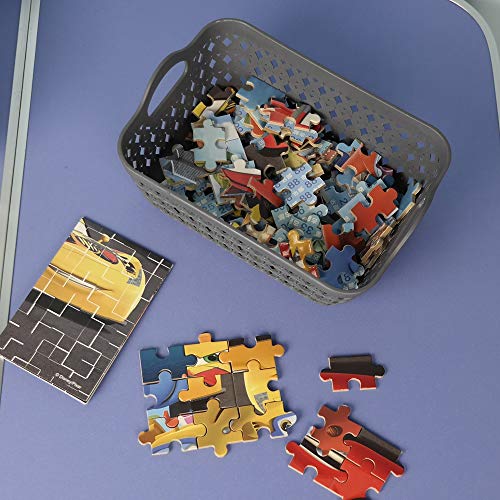 Morcte Mini Storage Basket, Plastic Organization Trays Bins (Grey, Set of 12)