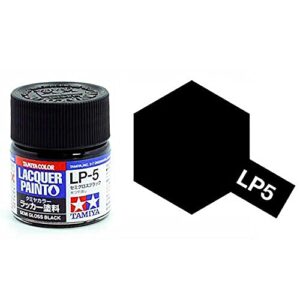 tamiya lacquer paint lp-5 semi-gloss black 10 ml tam82105 lacquer primers & paints