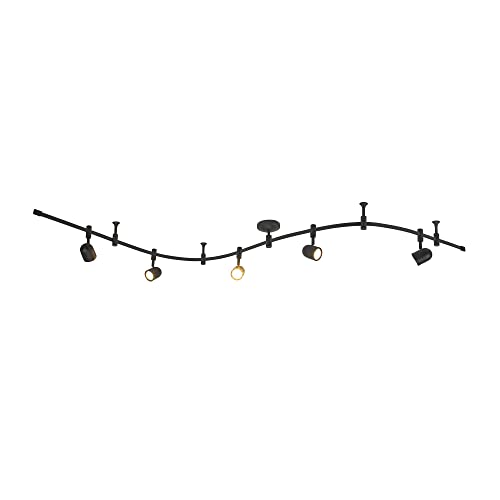 Catalina Lighting 96" Transitional 5-Light Integrated LED Flex Track Ceiling Light, Oil Rubbed Bronze