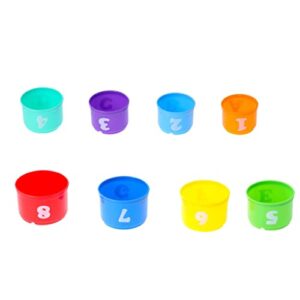 bird training toys - 8pcs colorful bird cup toys parrot intelligence toy bird educational stacking cuptoy training treat toys for parakeet parrots(random color)