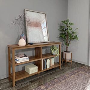 NewRidge Home Goods NewRidge Home Bookcase Bookshelf, Horrizontal, WALNUT