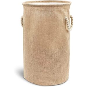 collapsible laundry basket large with drawstring top closure (13.4 x 22 in)