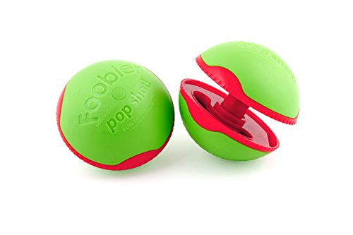 L'chic Foobler Pop-Shot Wind-up Timed Treat Feeder, Interactive Treat Dispensing Dog Toy, Automatic Dog Feeder, Interactive Ball Toy for Dogs, Insert Dry Food, Suitable for Small Medium & Large Dogs