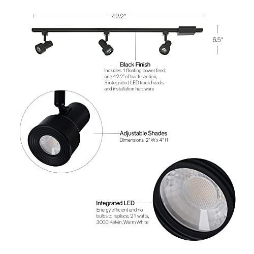 Catalina 22802-001 Traditional Track Lighting Kit, 42.2", Black