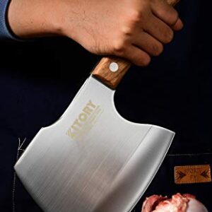 Kitory Super Heavy Duty Meat Cleaver eapecially for big bone and frozen meat - bone breaker - butcher kitchen axe knife - K5