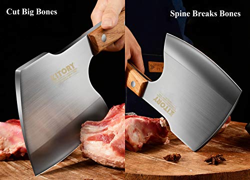 Kitory Super Heavy Duty Meat Cleaver eapecially for big bone and frozen meat - bone breaker - butcher kitchen axe knife - K5