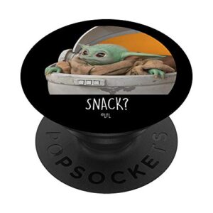 star wars the mandalorian the child snack time popsockets popgrip: swappable grip for phones & tablets