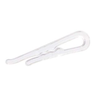 Mini Skater 2 Inch U Shape Clear Shirt Folding Clips Durable Plastic Alligator Clips with Teeth for Ties Socks Pants and Dress,100Pcs