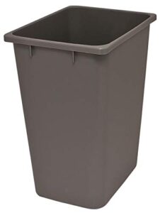 kesseböhmer 1 set 36qt. (34 liter) or 52qt. (49 liter) replacement biodegradable trash bin 14" w x 10 1/2" d with matching lid (36qt. (34 liter), gray)