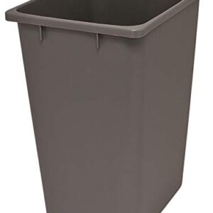 Kesseböhmer 1 set 36Qt. (34 Liter) or 52Qt. (49 Liter) Replacement Biodegradable Trash Bin 14" W x 10 1/2" D with Matching Lid (36Qt. (34 Liter), Gray)