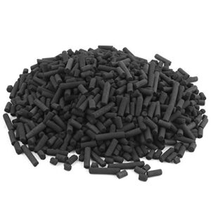 50 lb premium virgin activated carbon charcoal pellets for aquarium fish tank fish pond reef filter, bulk filter media with 2 free media filter bags