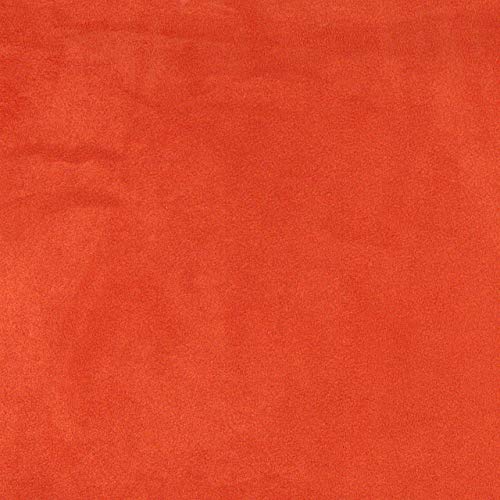 Orange Microsuede Suede Upholstery Fabric by The Yard 58" Sold by The Yard