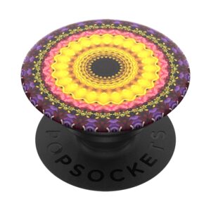 popsockets popgrip: phone grip and phone stand, collapsible, swappable top (lantana warp)