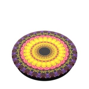 PopSockets PopGrip: Phone Grip and Phone Stand, Collapsible, Swappable Top (Lantana Warp)