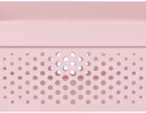 CURVER Infinity 17L Recycled Storage Basket - Multi-Use Stackable and Interlocking Storage - 35.5 x 26.7 x 13.7 cm, Pink