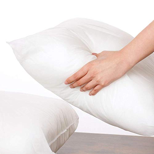 Calibrate Timing 20 x 20 inches Pillow Inserts, Set of 4 Hypoallergenic Brushed Microfiber Liner Down Alternative Filled Square Cushion Throw Pillow