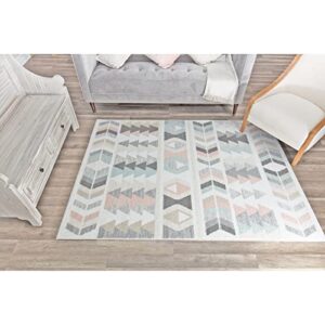 Rugs America Mika Collection MO50A Mint Lime Contemporary Geometric Area Rug 8'0"x10'0"