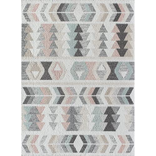 Rugs America Mika Collection MO50A Mint Lime Contemporary Geometric Area Rug 8'0"x10'0"