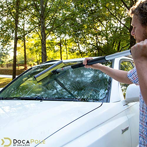 DocaPole 5-12 Foot Car Cleaning Kit | Car Wash Kit with Soft Car Wash Brush, Car Squeegee, Car Wash Mitt (2X), Microfiber Cleaning Head & 12’ Extension Pole | Car Detailing Kit with Long Handle