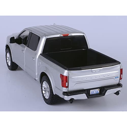 2019 Ford F-150 Limited Crew Cab Pickup Truck Metallic Silver 1/24-1/27 Diecast Model Car by Motormax 79364