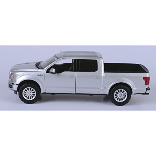 2019 Ford F-150 Limited Crew Cab Pickup Truck Metallic Silver 1/24-1/27 Diecast Model Car by Motormax 79364