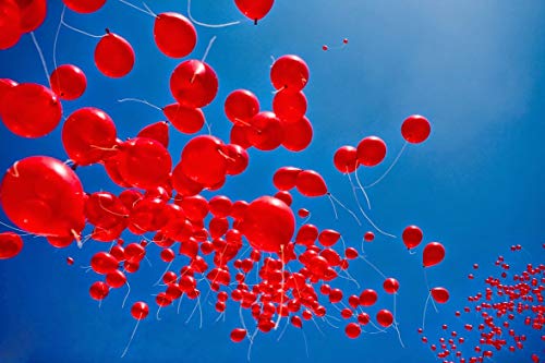 Aimto 5 inch Red Balloons Party Small Balloons–Pack of 100