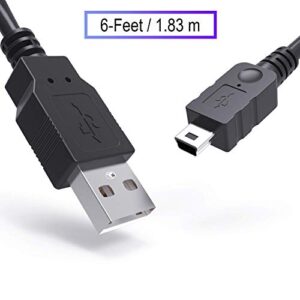 Ancable Camera USB Cable, 6 Feet 24AWG Mini USB Data Transfer Cable Cord for Canon PowerShot/Rebel/EOS/DSLR Cameras and Camcorders (IFC-400PCU)