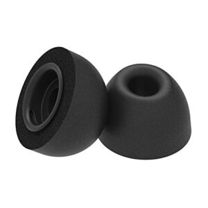 E ECSEM Replacement Eartips Premium Memory Slow Rebound Foam Ear Tips Noise Reducing Earbud Tips Compatible with Apple AirPods Pro Earphone (L, Black&Gray)