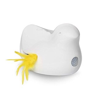 petsafe peek-a-bird electronic cat toy, automatic interactive bird and mouse hunt, indoor cat toy, motion activated fun for kittens
