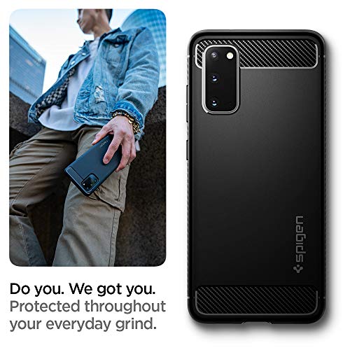 Spigen Rugged Armor Designed for Samsung Galaxy S20 Case/Galaxy S20 5G Case (2020) - Matte Black