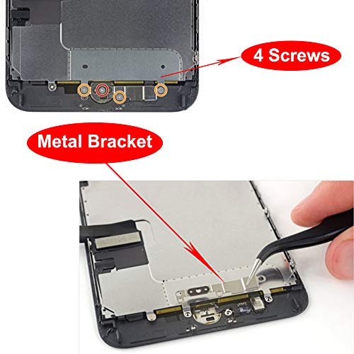 MEEFIX Home Button Key Fingerprint Repair Return Fixed Kits Set Replacement for iPhone 7/7 Plus and iPhone 8/8 Plus (Black)