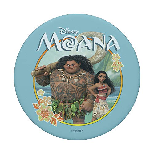 Disney Moana Maui And Moana Circle Portrait PopSockets PopGrip: Swappable Grip for Phones & Tablets
