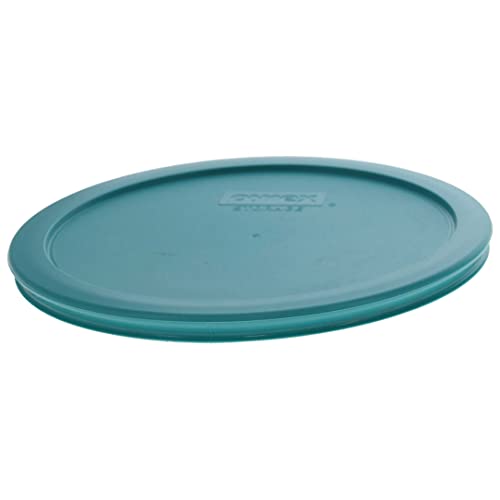 Pyrex 7402-PC Turquoise Round Plastic Food Storage Replacement Lid, Made in USA - 2 Pack