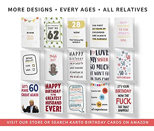 Funny 90th Birthday Cards For Women Or Men – For Friends, Family, Lover, Etc. – Funny Birthday Cards 90 years old – Perfect Funny Birthday Cards 90th Anniversary – Envelope (You look)