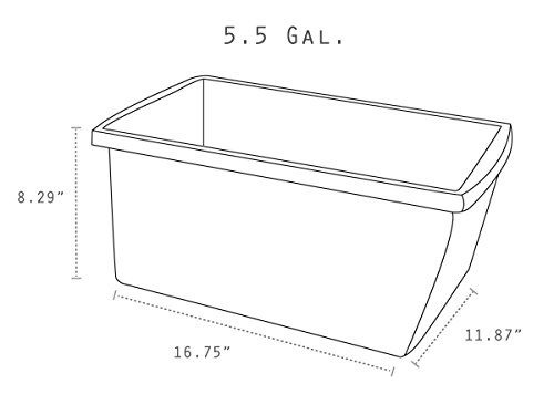 Storex 5.5 Gallon (21L) Recycle Bin, 16.75 x 8.25 x 11.88 Inches, Blue (61517A06C)