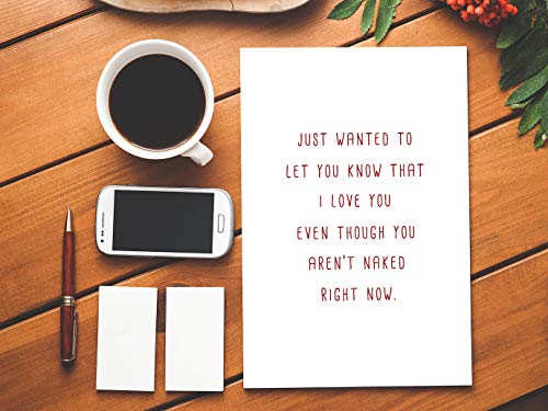 Funny Anniversary Card, Birthday Card, Valentine's Day Card, Love You Even Though You Aren't Naked